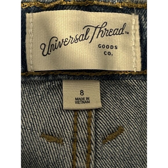 NWT Universal Thread Light Wash Denim Midi Skirt Front Slit Stretch NWT Sz 8 - Picture 8 of 12